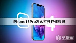苹果iPhone15如何打开存储权限