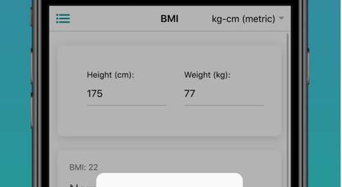 女性和男性BMI计算器