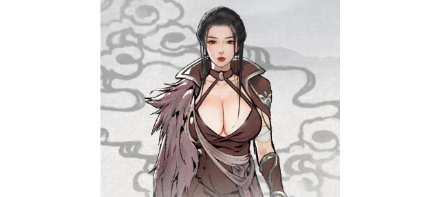 鬼谷八荒棕色丰满女侠服饰MOD