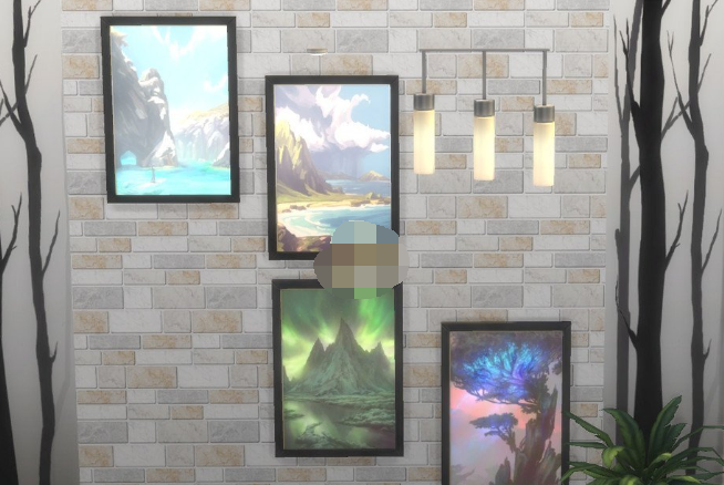 模拟人生4魔幻风格艺术壁画MOD