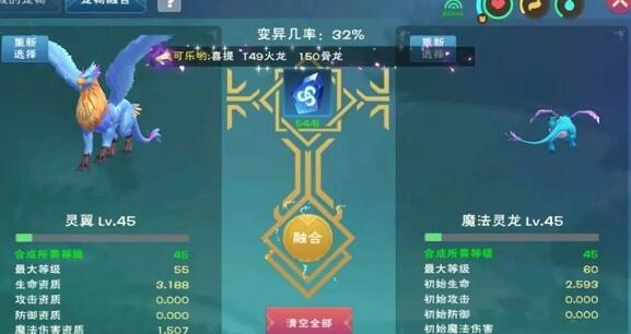 创造与魔法祈愿灵翼融合及资质进化6阶一览