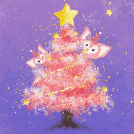 圣诞树彩色简笔画图片素材 v1.0