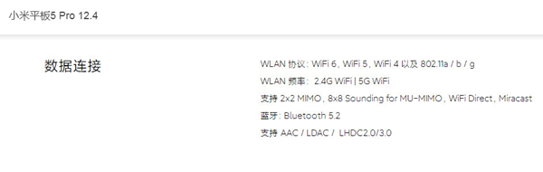 小米平板5pro12.4支持5G嗎