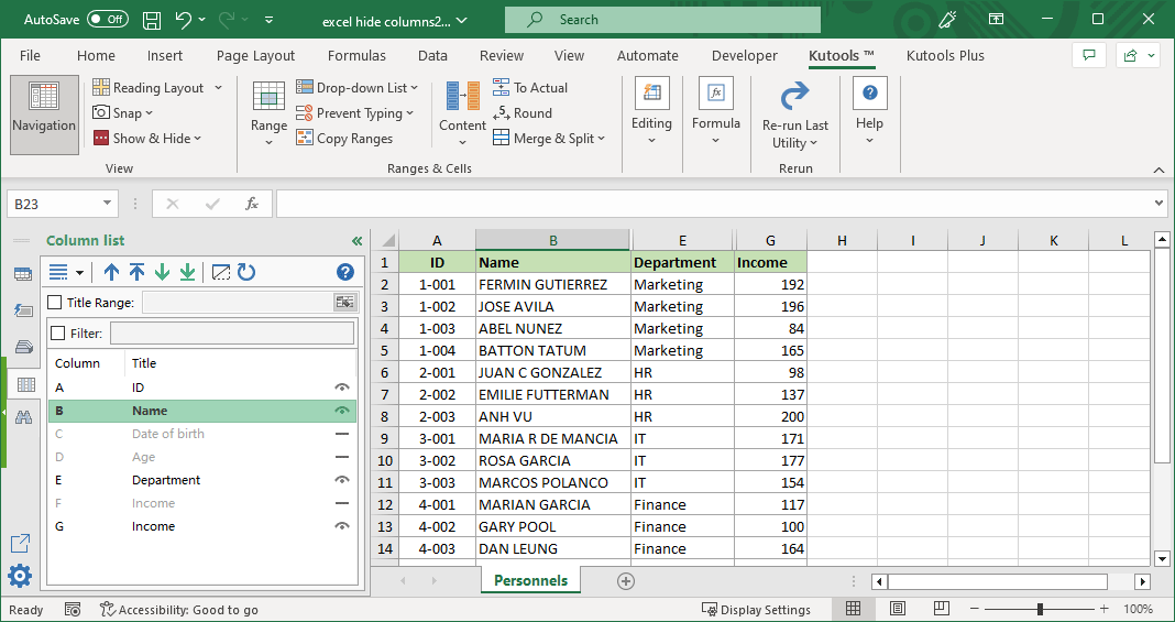 Kutools For Excel 23.00