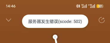 网易云音乐提示服务器发生错误scode: 502怎么回事