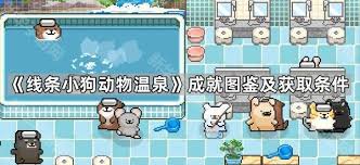 线条小狗动物温泉百万富翁成就如何做