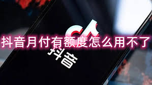 抖音月付额度用不了是怎么回事
