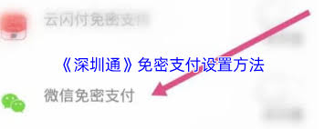 深圳通如何开启免密支付功能