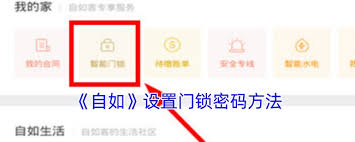 自如门密码如何设置