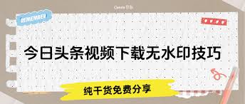 头条视频如何保存到电脑