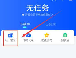 手机迅雷私人空间怎么打开