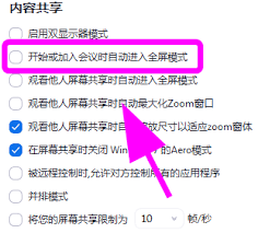 Zoom视频会议怎么设置进入自动全屏