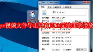 pr视频文件导出只有几kb无法正常播放如何解决