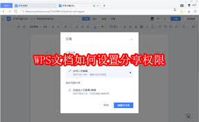 WPS文档分享权限怎么设置