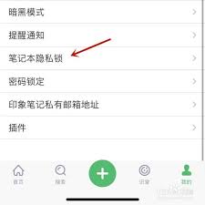印象笔记隐私锁功能在哪