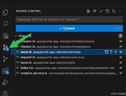 如何在vscode中打开git承诺时间表