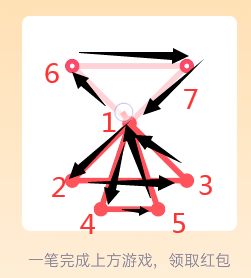 qq一笔画红包第7关怎么画