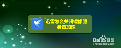 迅雷镜像加速怎么取消