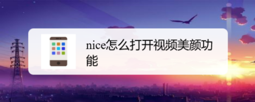 nice视频美颜怎么打开