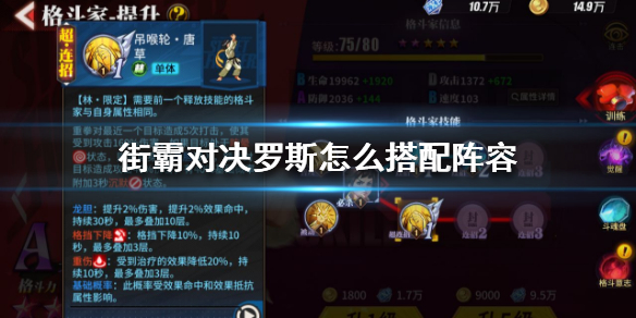 街霸对决罗斯阵容怎么选择