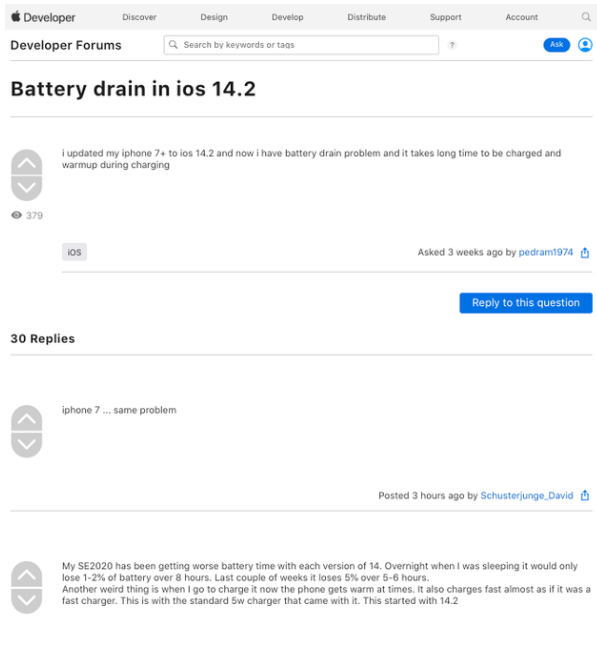 iOS14.2导致电池续航变短是真的吗