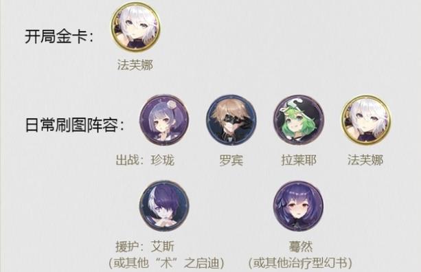 幻书启世录法芙娜怎么搭配阵容