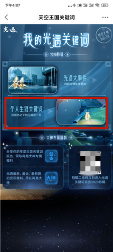光遇怎么看自己的2020个人报告