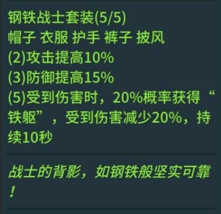 提灯与地下城钢铁战士套装怎么样