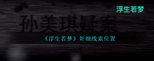 孙美琪疑案浮生若梦奸细线索怎么得