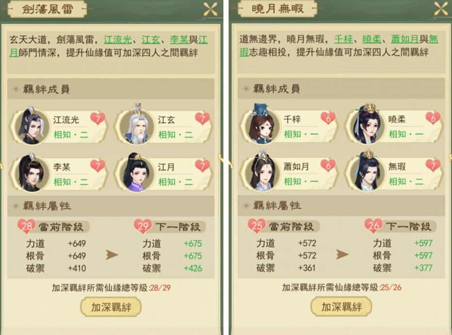 云端问仙仙缘羁绊怎么搭配