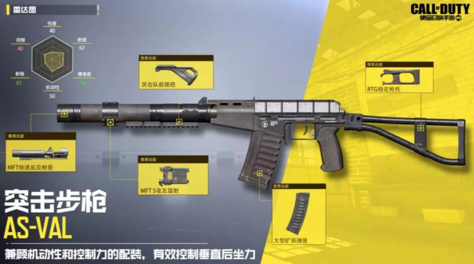 使命召唤asval用什么配件好