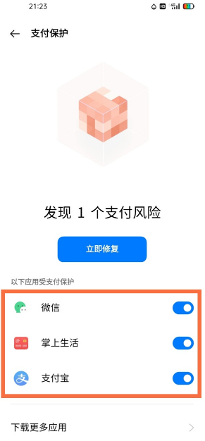一加9pro在哪开启支付保护功能