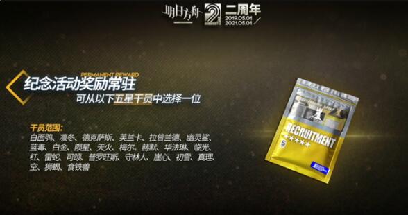 明日方舟二周年角色选哪个