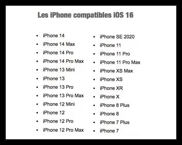 ios16支持哪几款机型(ios 16支持哪些机型)