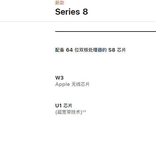 apple watch series 8采用什么芯片(apple watch series 8 配置对比)