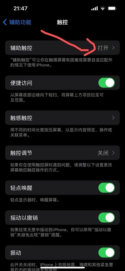 ios16小圆点动不了怎么办