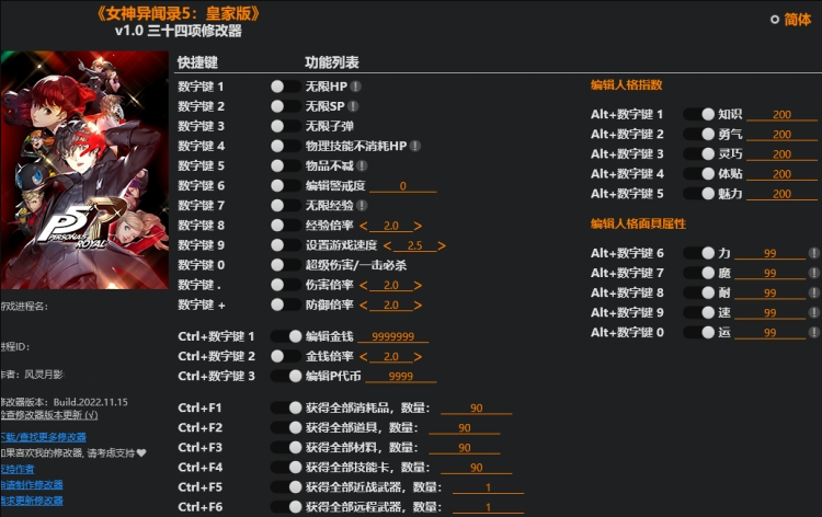 2023新版女神的不同故事5皇家版三十四修改器凌风岳影版v1.0下载